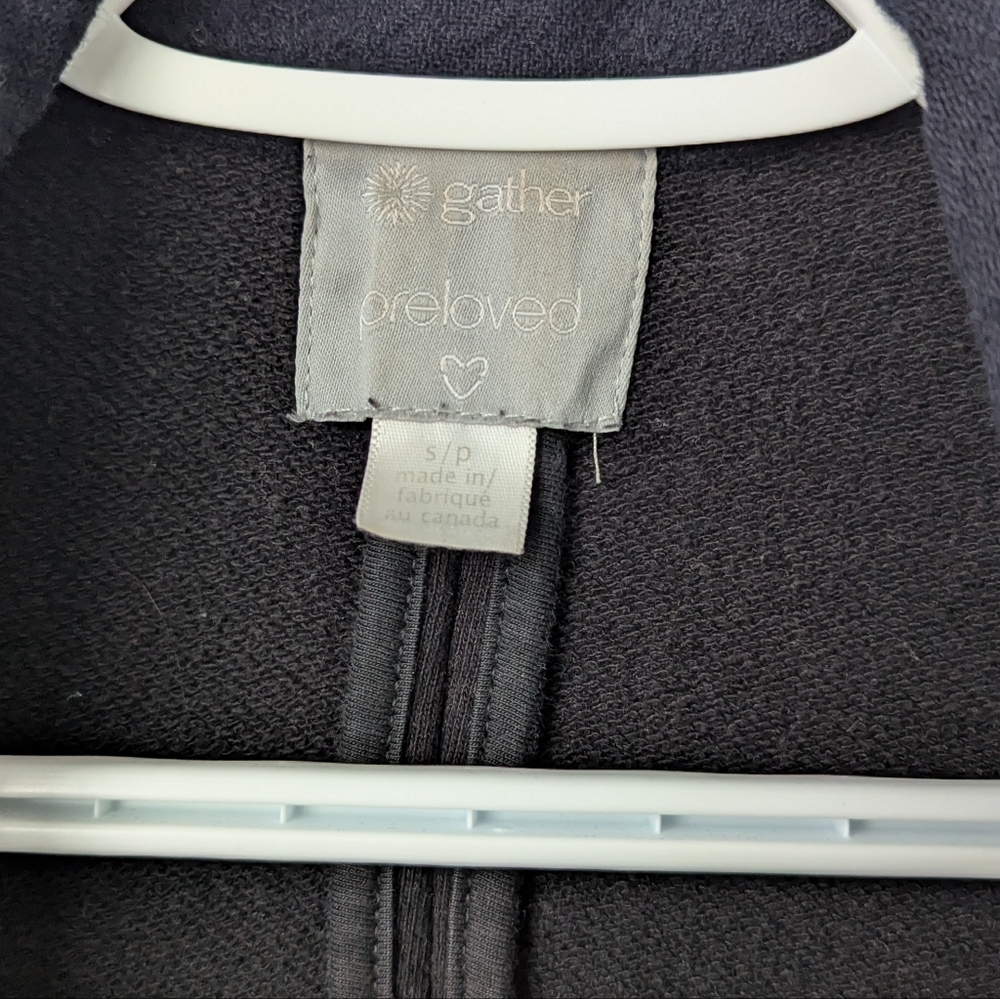 Black And Navy Open Front Blazer - S - Picture 3 of 9